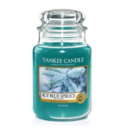 Yankee Icy blue spruce nagy üveggyertya