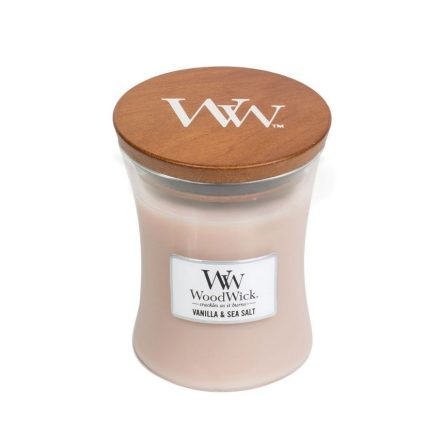 WoodWick Vanilla & sea salt közepes illatgyertya